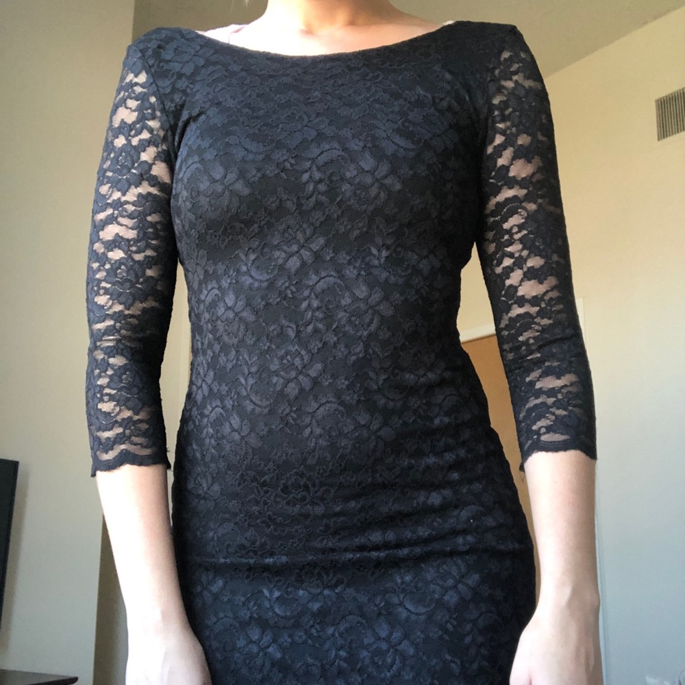 Black lace dress